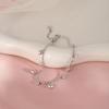 Zinc Zinc Alloy Gold Bracelet Rhinestone Charm Hand Chain Exquisite Heart Bracelet  Bridal Party
