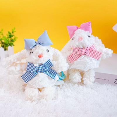 Porte-clés Pendentif Peluche Lapin Mignon Dessin Animé Créatif Pendentif Sac Étudiant Porte-clés de Voiture Petit Cadeau