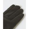 Daks Black Lambskin Rex Fur Trim Touchscreen Gloves
