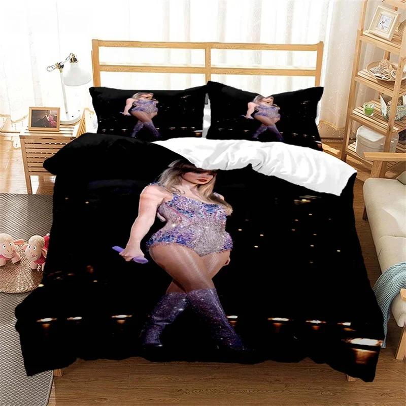 Top Stream Singer Taylor Fashionable Printed Bedding Comforter Bedding Sets Costomizable Bedding Set King Size