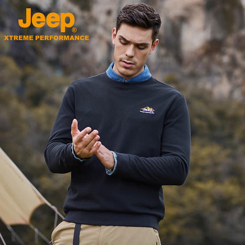 Jeep Men's Warm Fleece-Lined Casual Long Sleeve Top