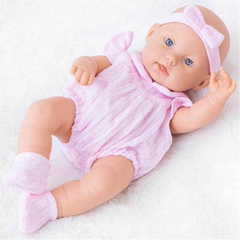 30cm Realistic Sleeping Doll Soft Toy with Lovely Face Life Like Educational Reborns Boutiques Collection Kid Party Gift  Purple