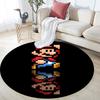Mario Cartoon Pattern Round rug,Carpet Rug for Living Room Bedroom Playroom ,Non-slip Floor Mat,Holiday Gifts and Birthday Gifts.