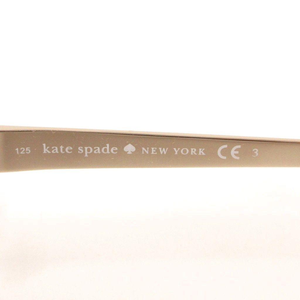 Used Kate Spade KATE SPADE Sunglasses Glasses Square Plastic Frame 5916 125 Gray Brown Silver Color Tortoiseshell Pattern /NU ECG003