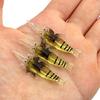 10PCS Appâts de Pêche Crevette Souple Lumineuse avec Hameçons pour Achigan Truite Poisson-chat