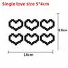 6PCS Mosaic Heart-shaped Pixel Heart-shaped Car Window Decoration, Waterproof Headlight and Taillight Decoration Stickers
