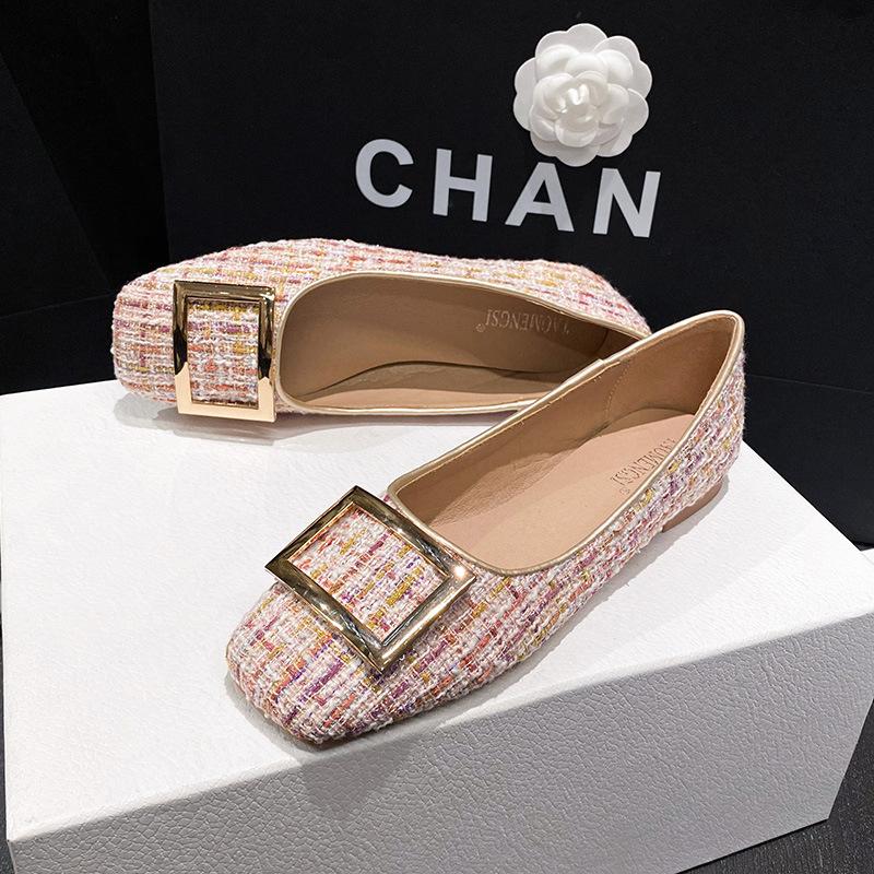 Yixinda spring and summer breathable soft-soled single shoes, one pedal flat-soled outer wear grandma shoes