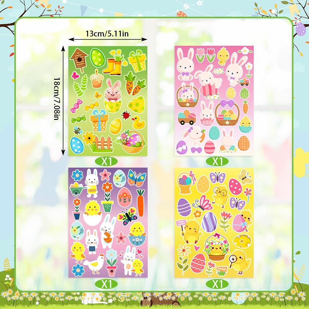 New Styles, Cartoon Easter, Children's DIY Easter Eggs, Gift Stickers, Party Baking, Cake Decoration Stickers, Holiday Supplies