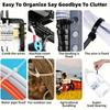 400/100 Durable Nylon Cable Ties, Size 20/15/10cm, Self-locking Nylon Cable Ties, for Office, Industrial, and Workshop Wiring, Cable Management