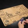 Vintage Worn Paper Street Sketch Card Game Playmat XXL Mousepad Stitched Edge Non-Slip Rubber Base Thick Wear For work Card game