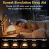 2026 Hot Selling Sunrise Wake-up Light Alarm Clock FM Radio Fabric Cover BT Speaker Touchscreen Digital for Adults/Kids/Bedroom