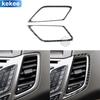 For Ford Fiesta 2011- Real Carbon Fiber Surrounding the Central Air Outlet Trim Car Interior Stickers Decoration Accessories