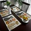 Three Little Cat Pattern Meal Mat Rectangular Meal Mat Restaurant Decoration Desktop Decoration Party and Daily Home Decoration