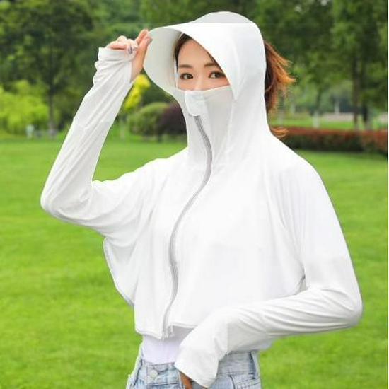 Women's UV Protection Ice Silk Cycling Cardigan - 2025 Summer Long-Sleeved Jacket