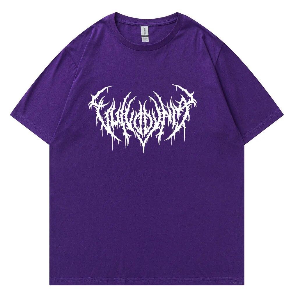 Hip Hop Gothic Street Punk Unisex T-shirts Korean Black Oversized Tshirt Toppar Harajuku Grafisk Tshirt WoUnisex Unisex Tops Tee