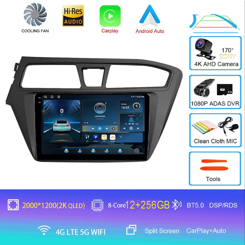Android 14 WIFI+4G Car Radio For Hyundai I20 LHD 2015 2016 2017 2018 Stereo GPS Carplay Auto Multimedia Video Player 360 Camera