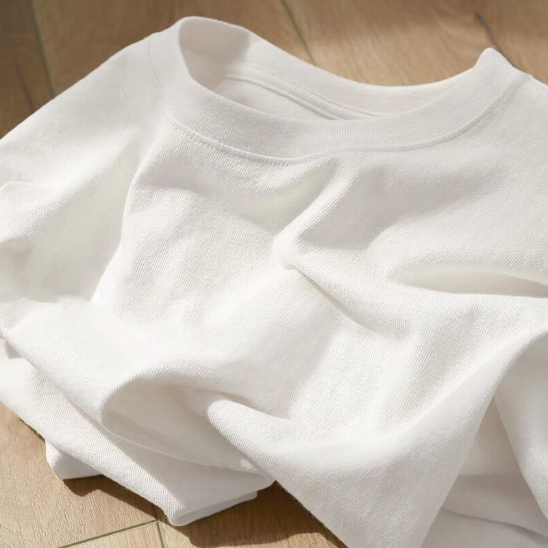 

Футболка из чистого хлопка, тяжелая, брендовый прилавок, скидка, большая распродажа, с коротким рукавом, мужская и женская, одинакового стиля, летняя, свободная футболка XXL [Heavy weight pure cotton]]