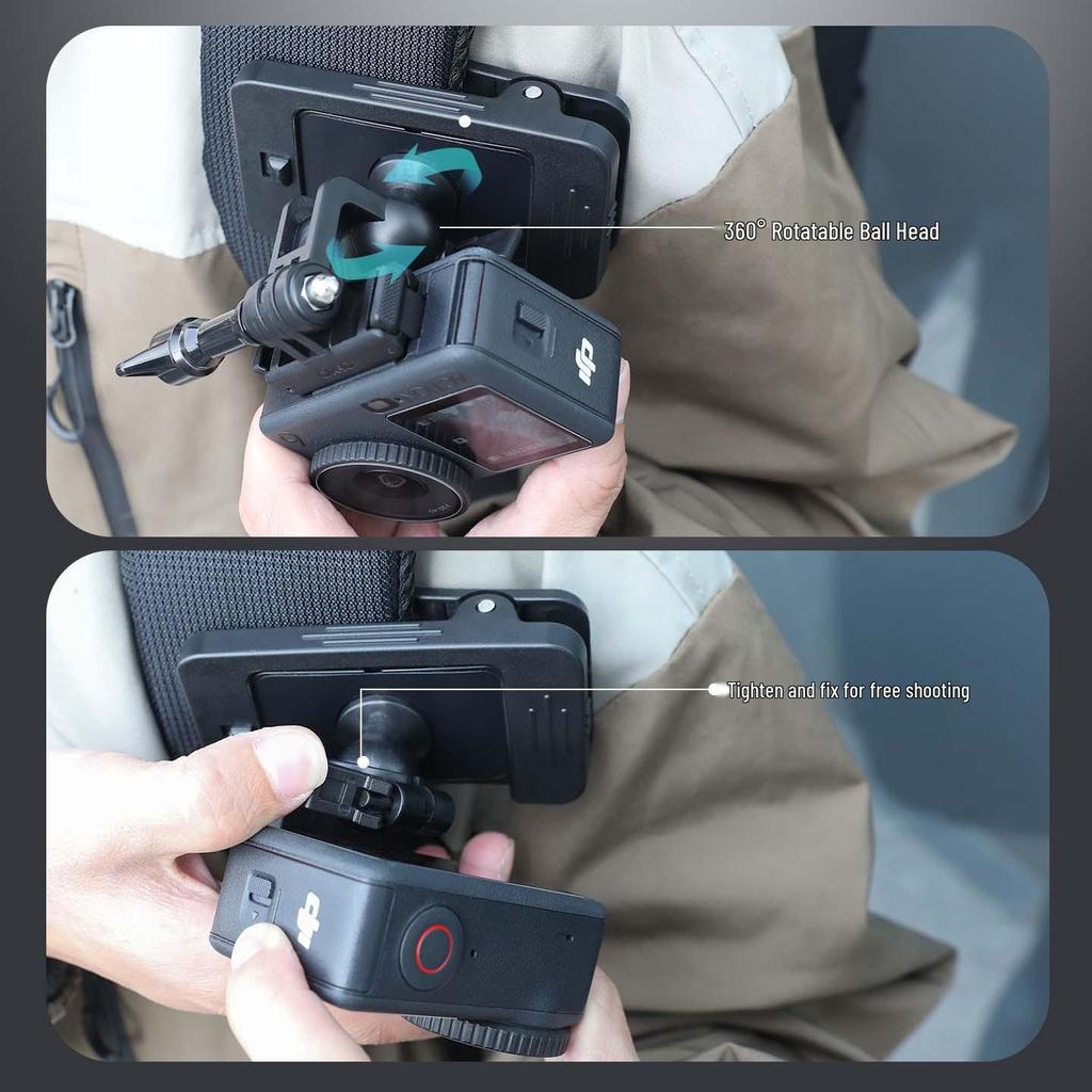 Magnetic Backpack Clip for DJI Action5/6 & Insta360 Cameras