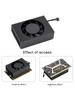 Embedded Fan Aluminum-Alloy Enclosure PWM Speed Adjustable Cooling Fan Replacement Accessory Compatible for Orin-Nano
