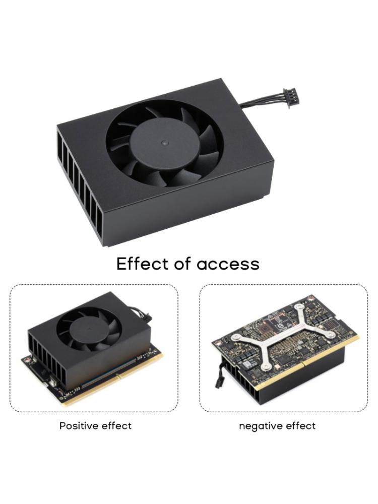 Embedded Fan Aluminum-Alloy Enclosure PWM Speed Adjustable Cooling Fan Replacement Accessory Compatible for Orin-Nano