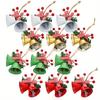 12x Cast Iron Christmas Bells Hangings Xmas Tree Fireplace Holiday Home Decor