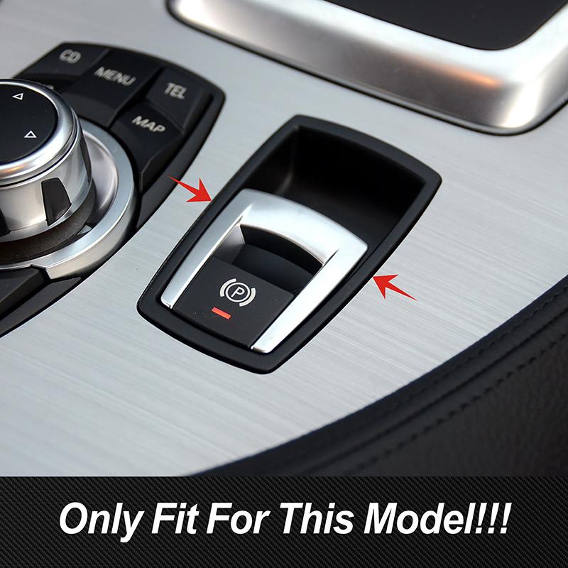 Carbon Fiber Sticker Car Console Gear Shift Electronic Handbrake Switch Frame Trim For BMW Z4 E89 2009-2016 Interior Accessories
