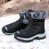 Winter Damenstiefel Hohe Qualität Warme Schneestiefel Schnürstiefel Bequem Knöchel Outdoor Wasserdicht Wandern