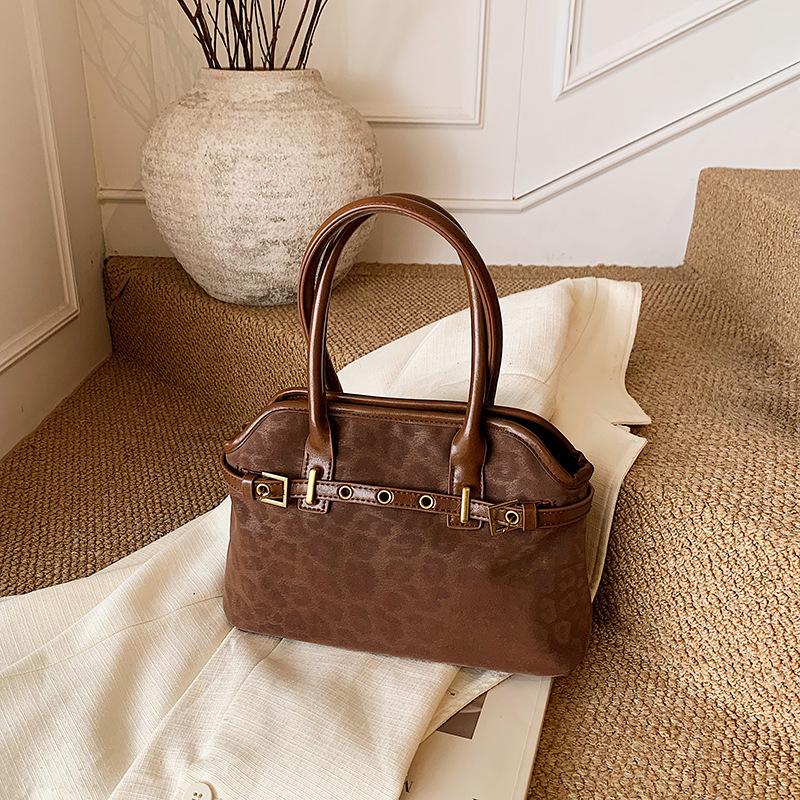 

Simple leopard print new large-capacity bag women s tote bag texture fashionable shoulder handbag