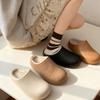 Winter New Velvet Warm Indoor Home Outdoor Simple Design Solid Color Comfortable Couple's Soft Soled Thin Shoes
