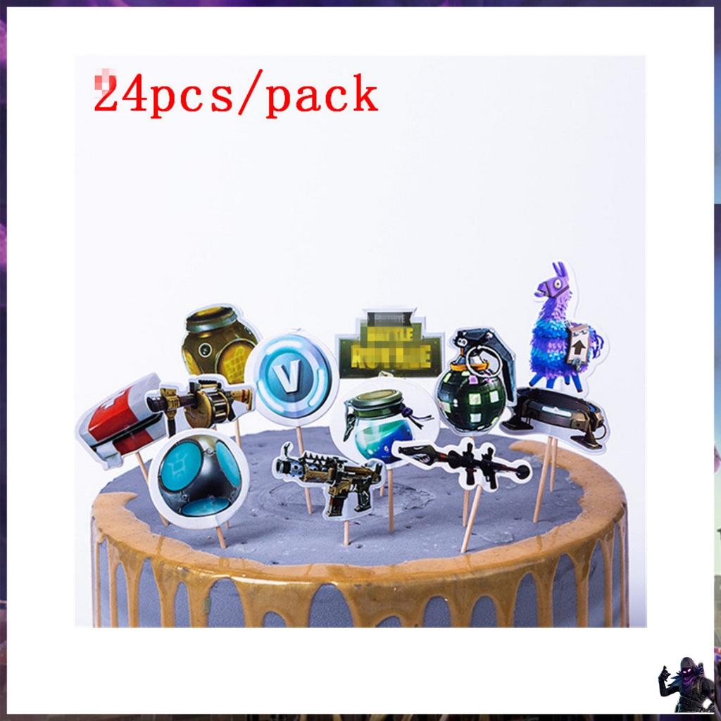 Shooting Game Fortnition Birthday Party Decoration Plate Cup Cartoon Alpaca Llama Foil Globos Baby Shower Kids Party Supplies