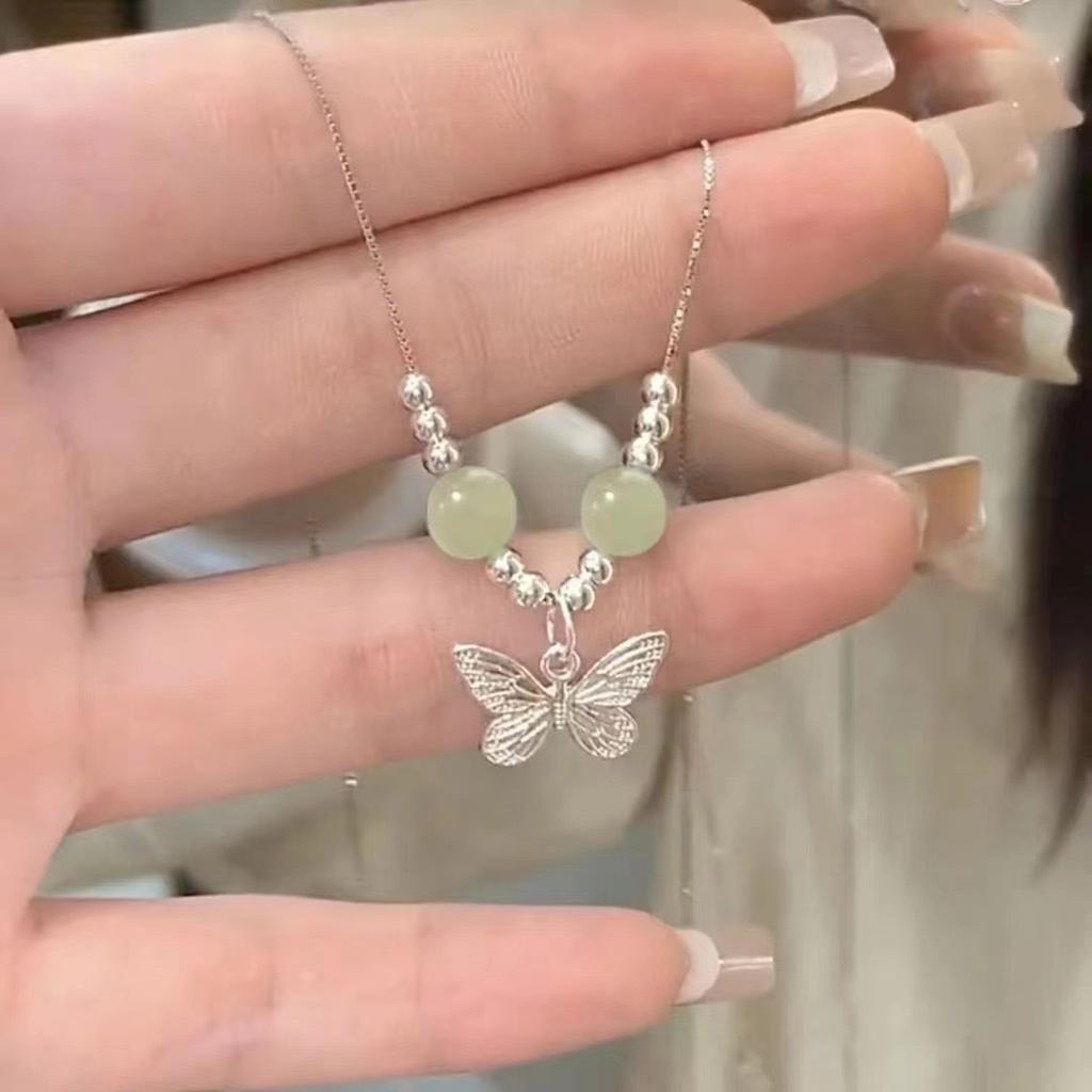 Butterfly Necklace Women's New Chinese Style Guochao Pendant Niche Design Light Luxury High Sense Collarbone Chain