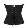 Corset Tops for Women Plus Size Lace up Halloween Costumes Strapless Zip Push-up Cup Bustier Office Club