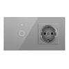 European Standard WIFI Smart Switch: Single Round Tempered Glass Voice & APP-Controlled Panel.