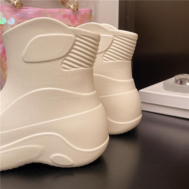 Fashion Waterproof EVA Rain Boots For Women Low Top Anti-Slip Kitchen Outdoor Rubber Shoes Chinese Style Rain Boots Womens Footwear
