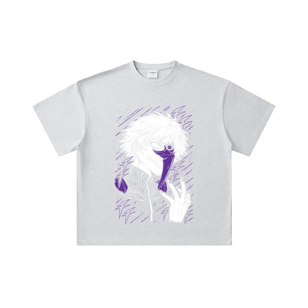 260 GSM Double Yarn 32 Count 100% Cotton Tokyo Ghoul V2 Print Unisex Heavy Cotton T Shirt
