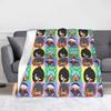 Toca Life World Manage Knitted Blanket Fleece BSG Game Cartoon Warm Throw Blanket for Bedding Throws Quilt Multifunction