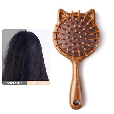 Sandalwood Scalp Massage Comb Meridian Comb Toothed Head Hair Comb Body Beautify Massage Guasha Scraping Care Comb