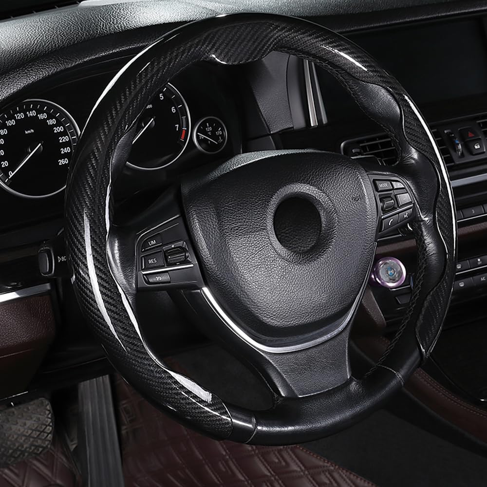

EIING Car Steering Wheel Cover for Kei 5D Universal Carbon Fiber Steering Standard Car Steering Wheel Easy Cars, Grip, Cover, Stylish, Breathable,