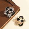 Elegant Enamel Rose Lapel Pin - High-End Brooch for Suits and Coats