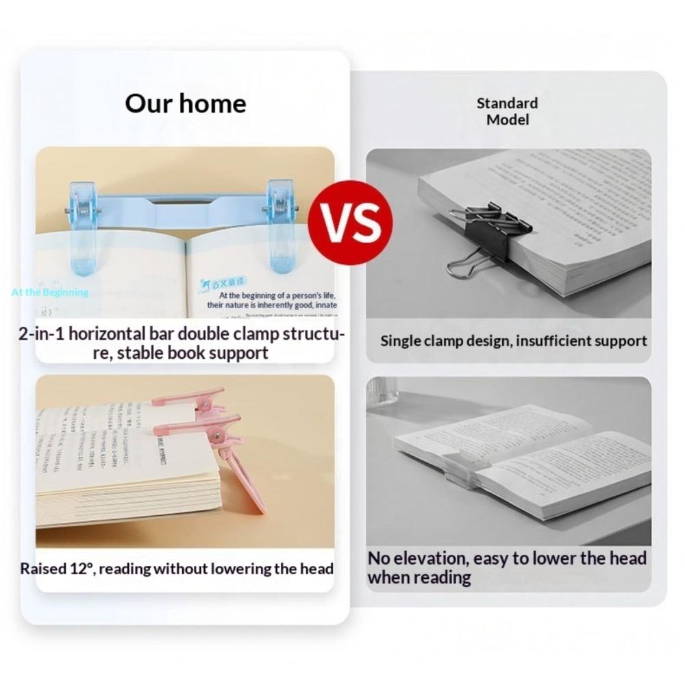 Transparent Dual-Head Clip Non-slip Book Page Holder Gift for Reading Enthusiasts