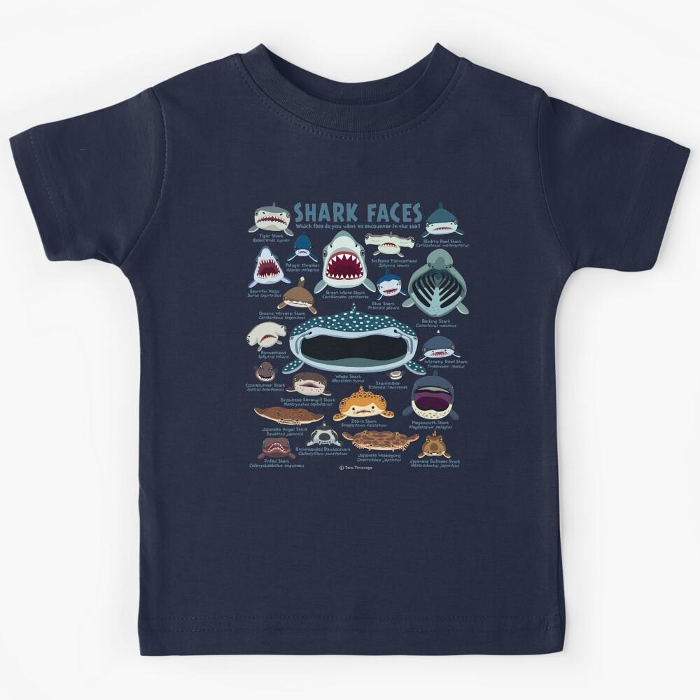 Shark Faces Kids T-Shirt 140