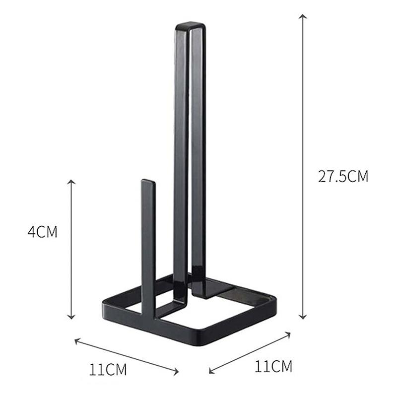 

Kitchen Portable Tools Roll Paper Towel Holder Bathroom Tissue Stand Silver Napkins Rack Home Storage Small Accessories Supplies чёрный