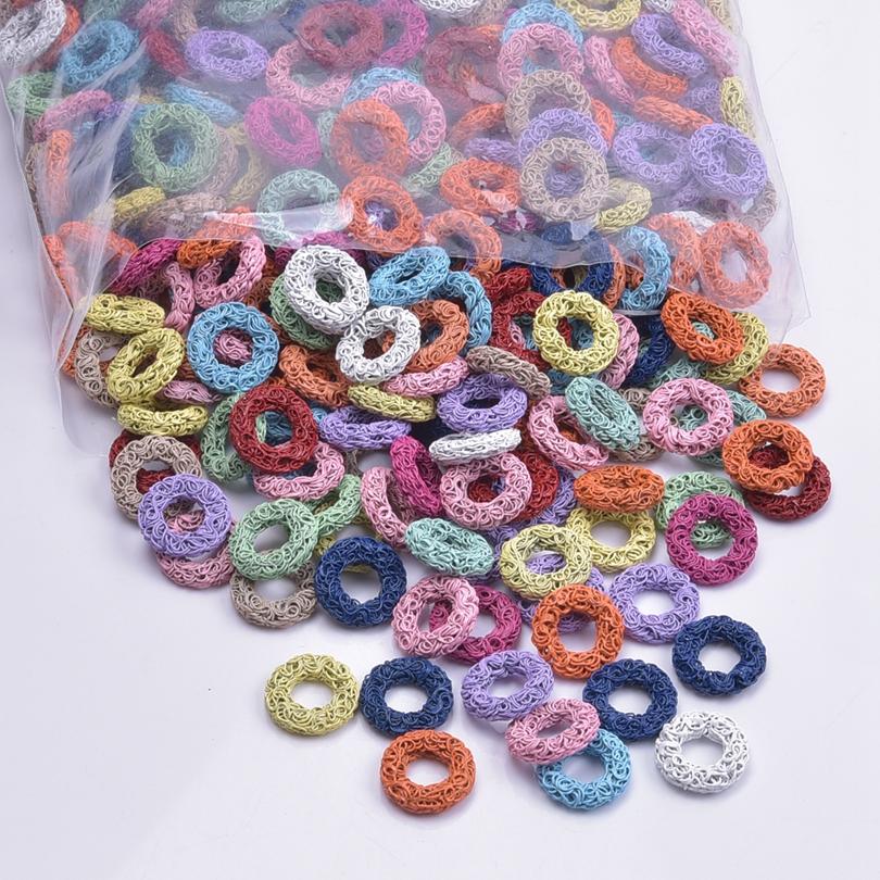 10/20/30pcs/Lot Mix Irregular Winding Rings For Jewelry Making Supplies Colorful Metal Accessories DIY Necklace Brooch Findings