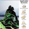1pc Green Lantern Ring Flannel Throw Blanket Soft, Warm & Cozy for Couch, Bed, Office, and Travel Versatile All Season Gift, Christmas Present