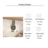 Women's Green Disc Diamond Square Quartz Watch Love Element Bracelet Multi-piece Set Suitable for Dating Shopping
