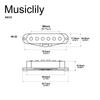 Artec Vintage Staggered Alnico 5 Single Coil Neck for Strat ST Electric Cream SSA-12 Pickup, 6.3K Gold, & Guitars,