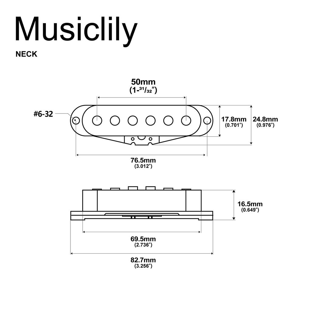 Artec Vintage Staggered Alnico 5 Single Coil Neck for Strat ST Electric Cream SSA-12 Pickup, 6.3K Gold, & Guitars,