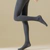 Autumn Winter Women's Low Waist Pantyhose Black Stockings Bare Leg Illusion Fleece Lined Thickened Leggings