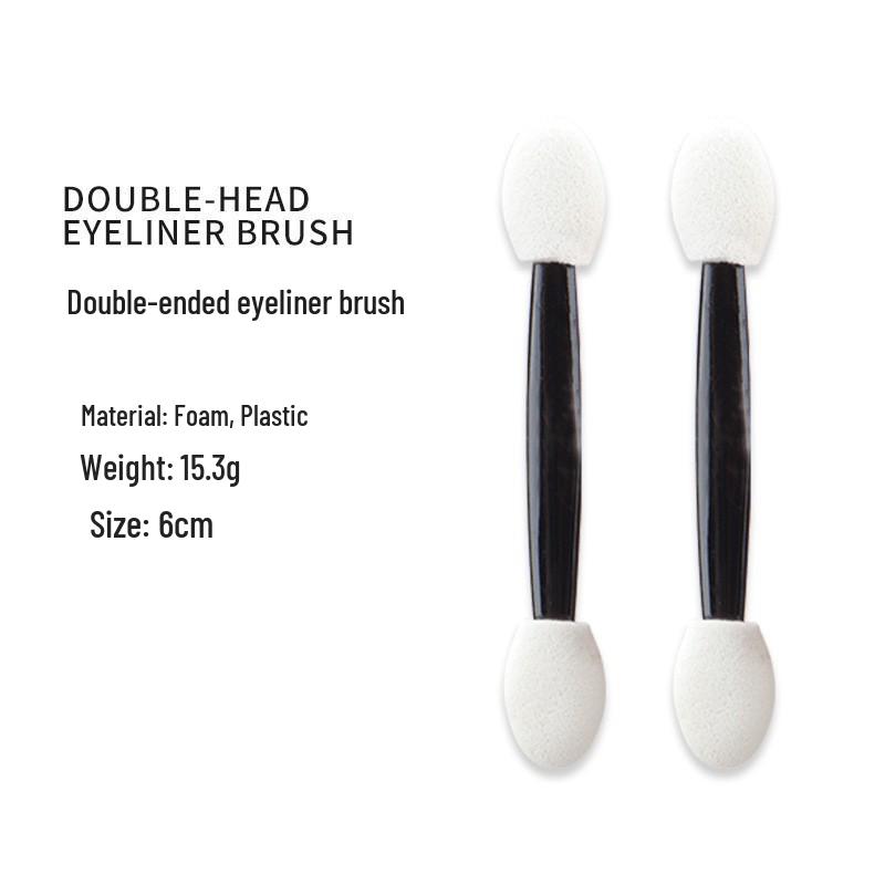 

25-Piece Portable Double-Ended Eyeshadow Brush Set with Short Handle and Latex Sponge for Eye Blending