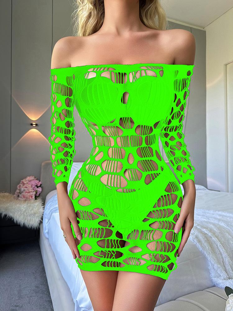 Sex Underwear Sexy Mesh Jacquard Perspective Mesh Garment Suspender Hip Skirt Onesie